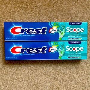 CREST plus Scope Set of 2 (5.4oz) Toothpaste